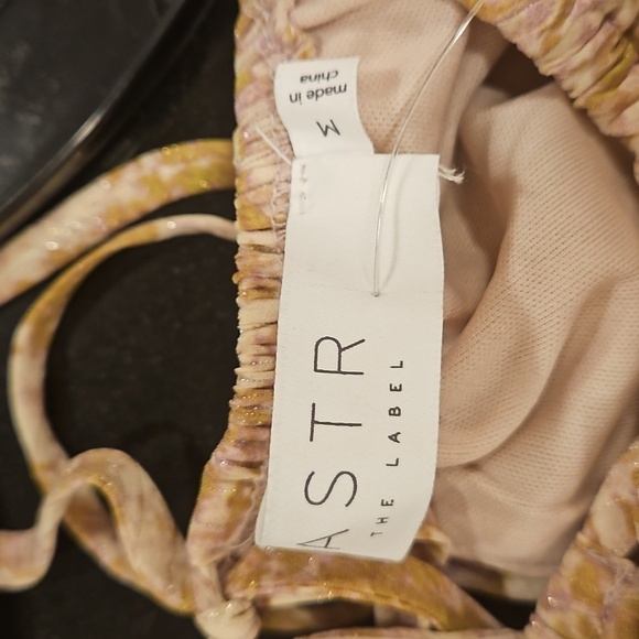 💕ASTR💕 Mid Cutout Sleeveless Maxi Dress ~ Green Watercolor Medium M NWT - Picture 16 of 16